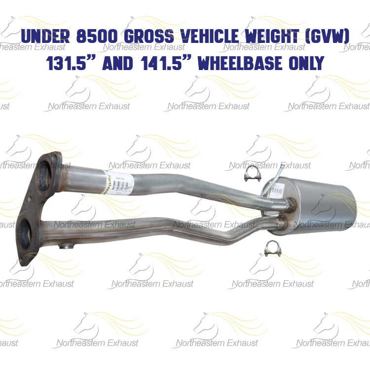 Exhaust H Pipe and Muffler for 1996-1998 Chevrolet/GMC C1500/C2500/K1500 5.7L