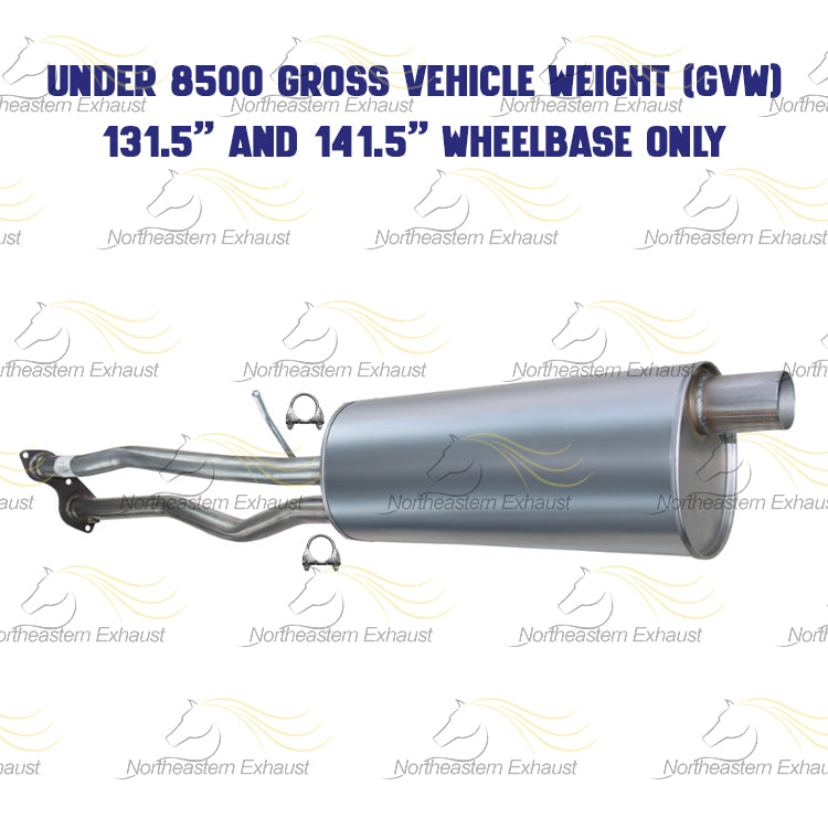 Exhaust H Pipe and Muffler for 1996-1998 Chevrolet/GMC C1500/C2500/K1500 5.7L