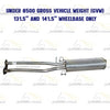 Exhaust H Pipe and Muffler for 1996-1998 Chevrolet/GMC C1500/C2500/K1500 5.7L