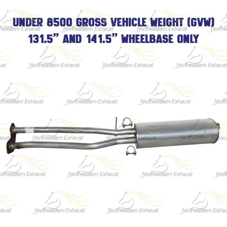 Exhaust H Pipe and Muffler for 1996-1998 Chevrolet/GMC C1500/C2500/K1500 5.7L
