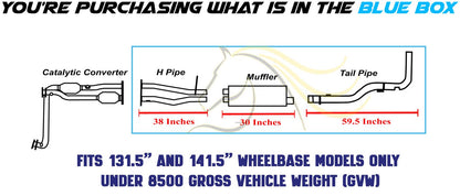 Exhaust H Pipe, Muffler and Tail Pipe for 1996-1998 Chevrolet/GMC C1500/C2500/K1500 5.7L