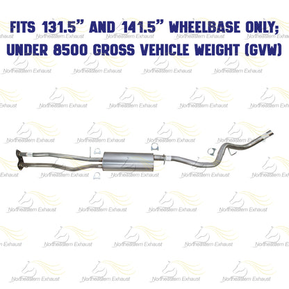 Exhaust H Pipe, Muffler and Tail Pipe for 1996-1998 Chevrolet/GMC C1500/C2500/K1500 5.7L