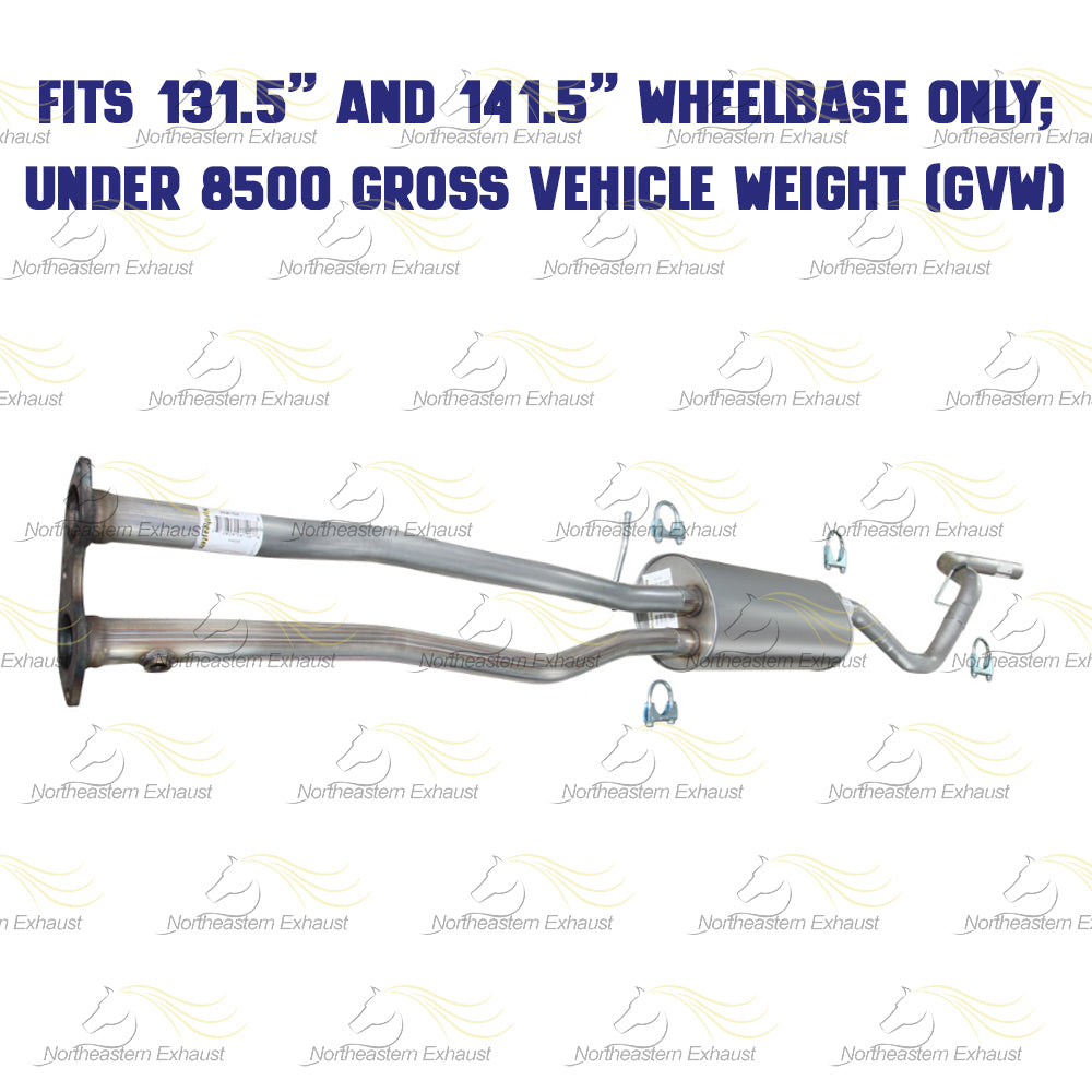 Exhaust H Pipe, Muffler and Tail Pipe for 1996-1998 Chevrolet/GMC C1500/C2500/K1500 5.7L