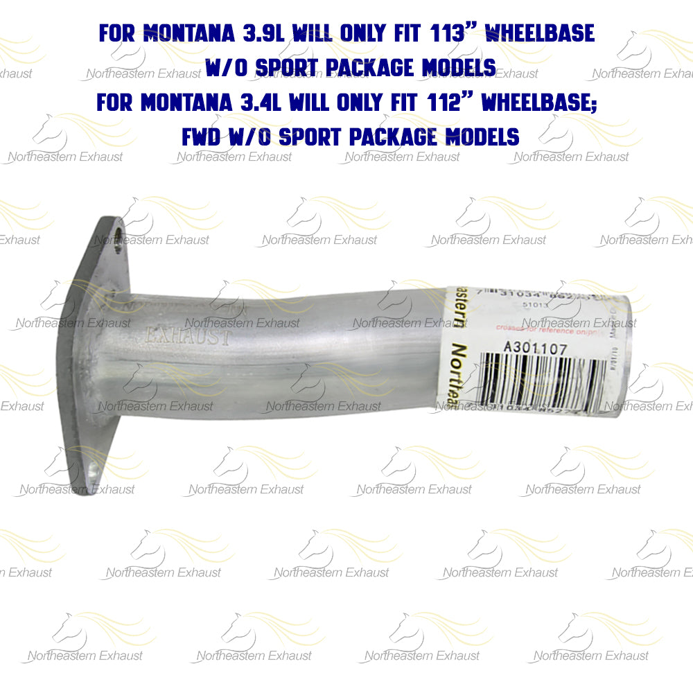 Exhaust Pipe 2002-2004 Pontiac Montana 3.4L | 2007-2009 Montana 3.9L