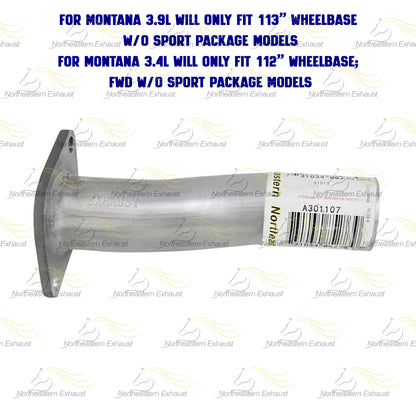 Exhaust Pipe 2002-2004 Pontiac Montana 3.4L | 2007-2009 Montana 3.9L
