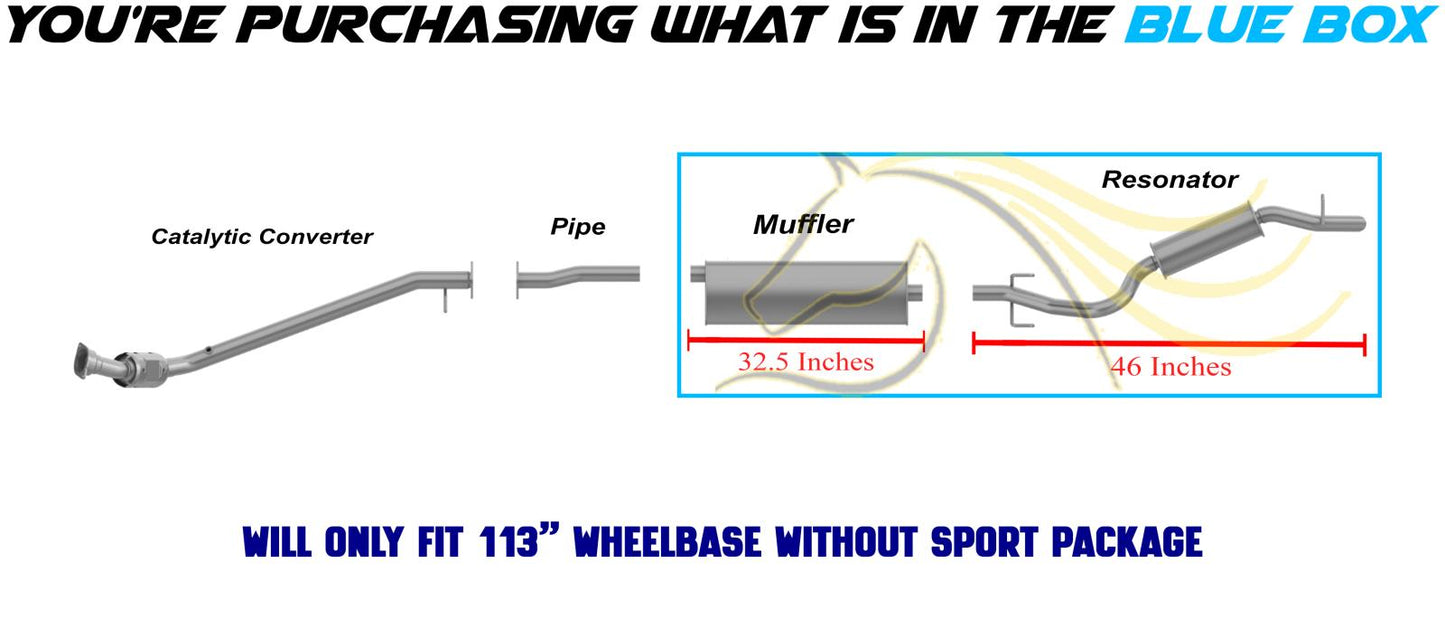 Exhaust Muffler and Resonator Pipe for 2006 Chevrolet Uplander 3.5L | 2007-2008 Chevrolet Uplander 3.9L