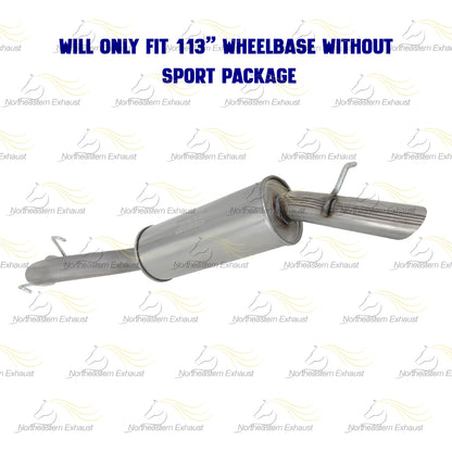 Exhaust Muffler and Resonator Pipe for 2006 Chevrolet Uplander 3.5L | 2007-2008 Chevrolet Uplander 3.9L