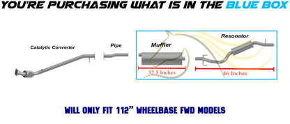 Exhaust Muffler and Resonator Pipe for 2002-2004 Chevrolet Venture/Pontiac Montana 3.4L