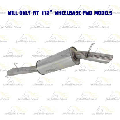 Exhaust Muffler and Resonator Pipe for 2002-2004 Chevrolet Venture/Pontiac Montana 3.4L