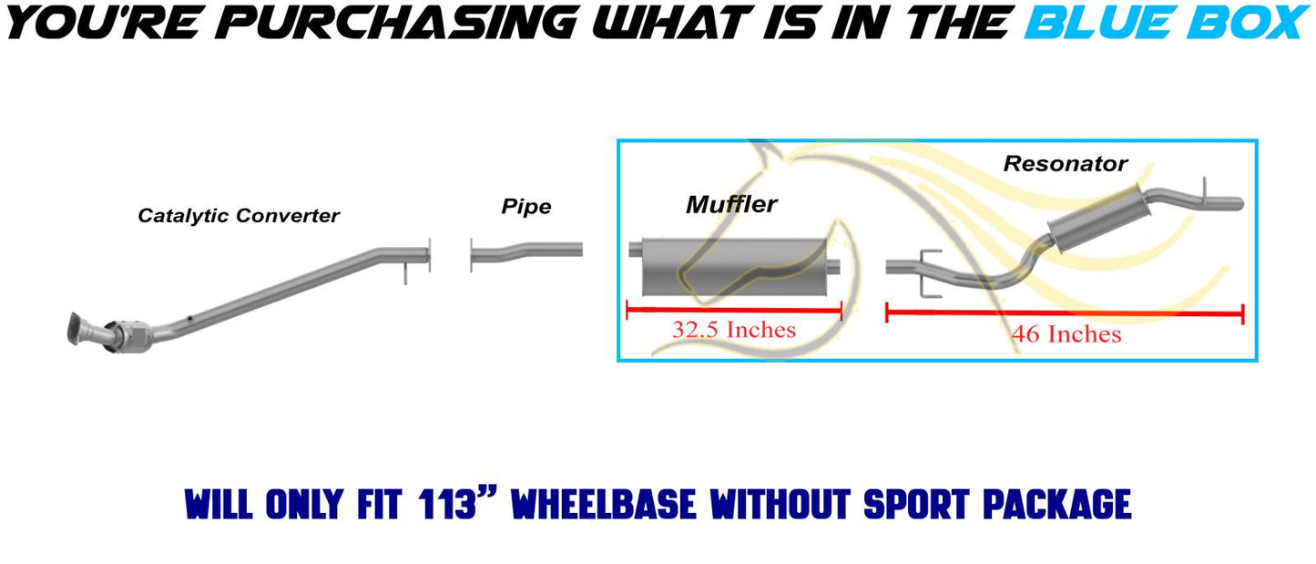 2007-2009 Pontiac Montana 3.9L Exhaust Muffler and Resonator Pipe