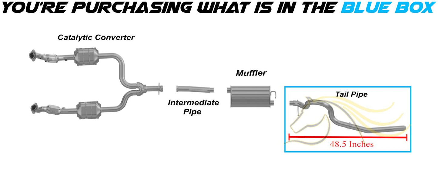 1999-2004 Ford Mustang 3.8L 3.9L Exhaust Tail Pipe