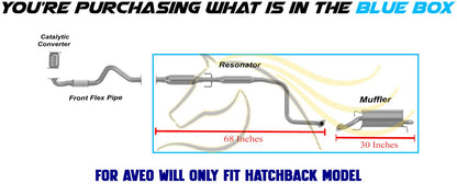 Exhaust Resonator Pipe and Muffler for 2004-2006 Chevrolet Aveo 1.6L and 2007-2008  Chevrolet Aveo5 1.6L