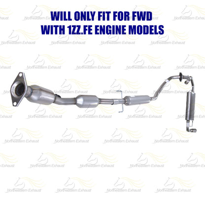 2005-2008 Pontiac Vibe 1.8L Complete Exhaust System Kit with Catalytic