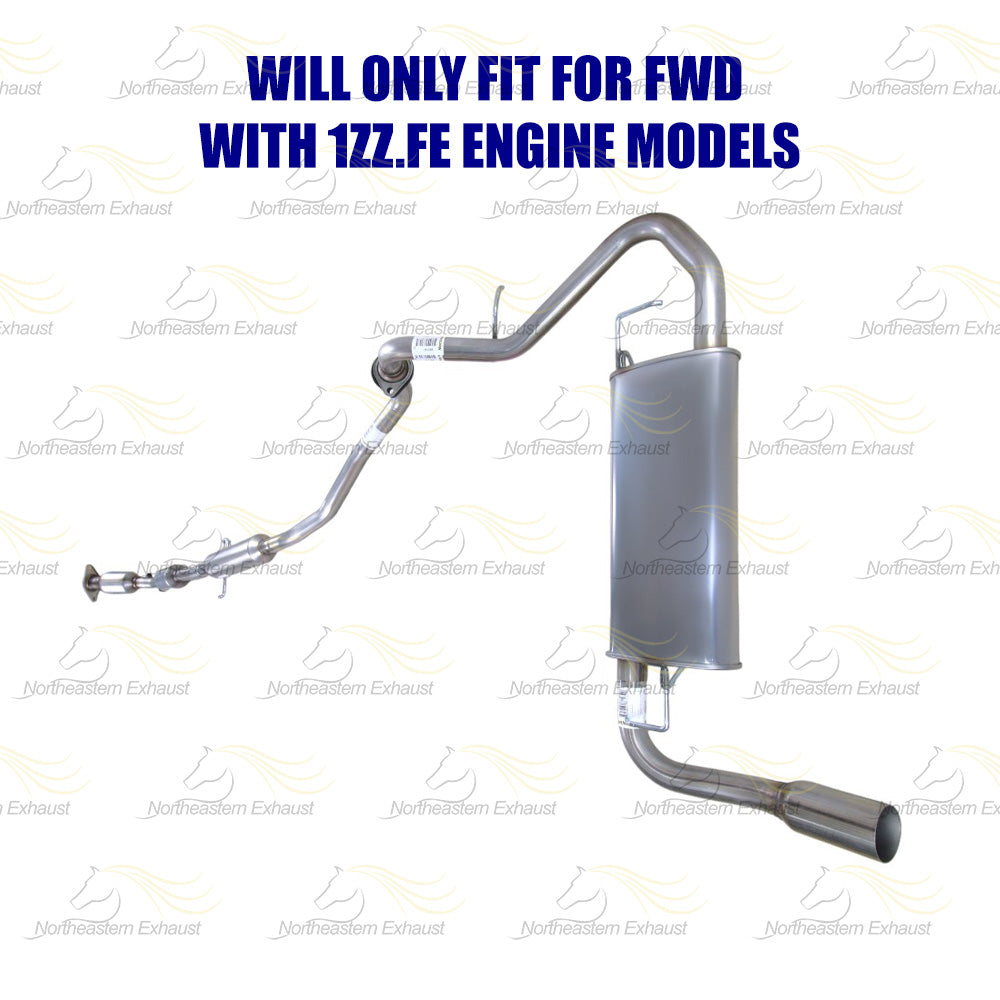 2005-2008 Pontiac Vibe 1.8L Complete Exhaust System Kit with Catalytic