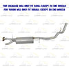Intermediate Pipes, Muffler & Tail Pipe for 2002-2006 Cadillac Escalade 6.0L and 2001-2006 GMC Yukon 6.0L