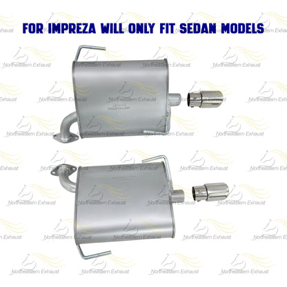 2009-2013 Subaru Forester | 2008-2011 Impreza 2.5L Pair of Exhaust Muffler with Tips