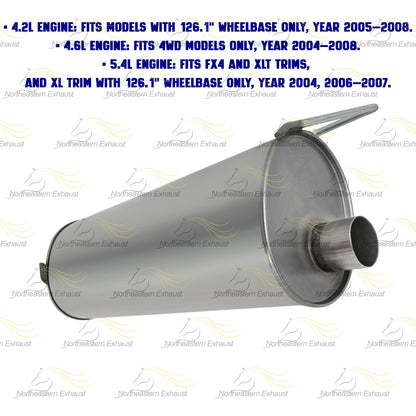 2004-2008 Ford F-150 4.6L 5.4L | 2005-2008 F-150 4.2L Exhaust Muffler