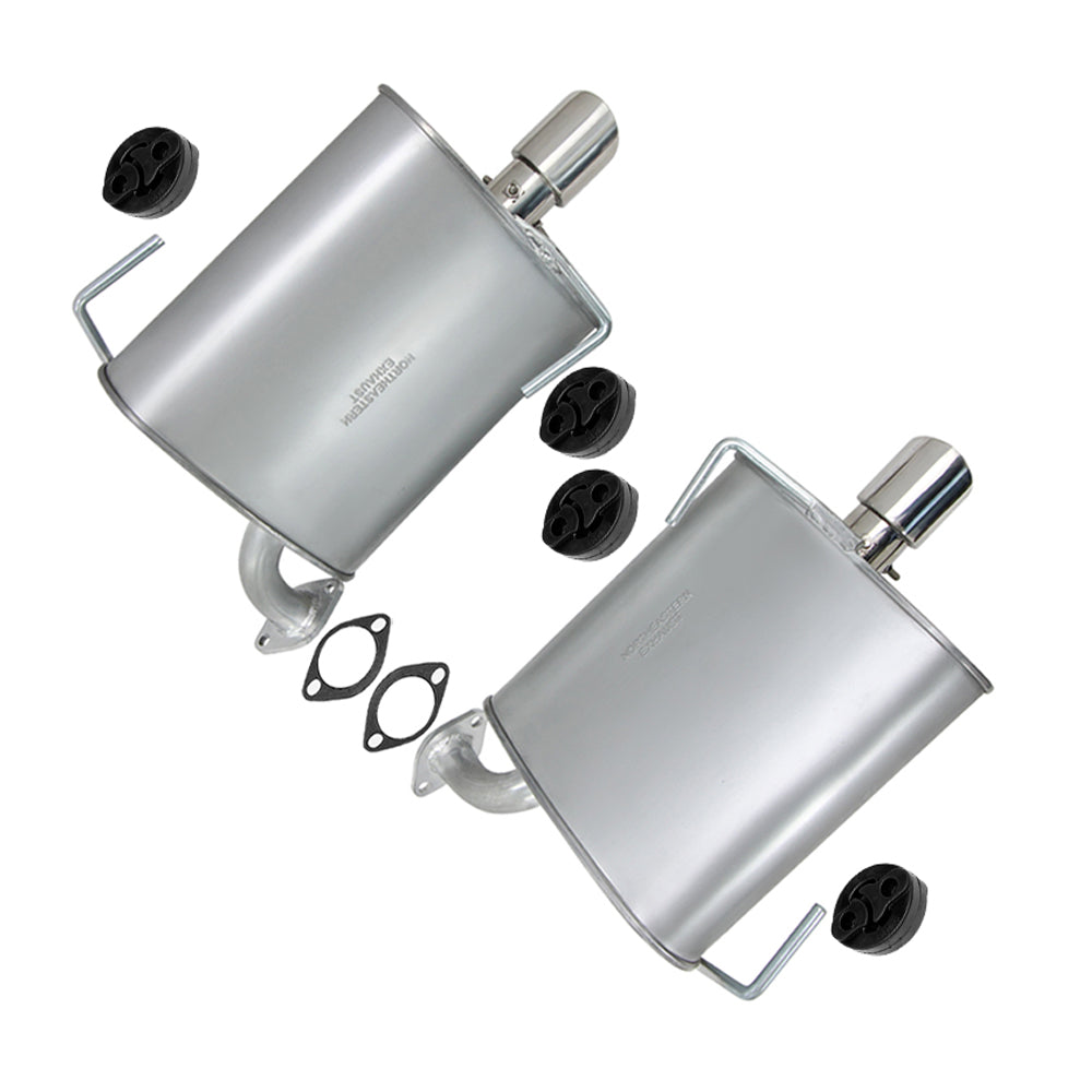 2009-2013 Subaru Forester | 2008-2011 Impreza 2.5L Pair of Exhaust Muffler with Tips