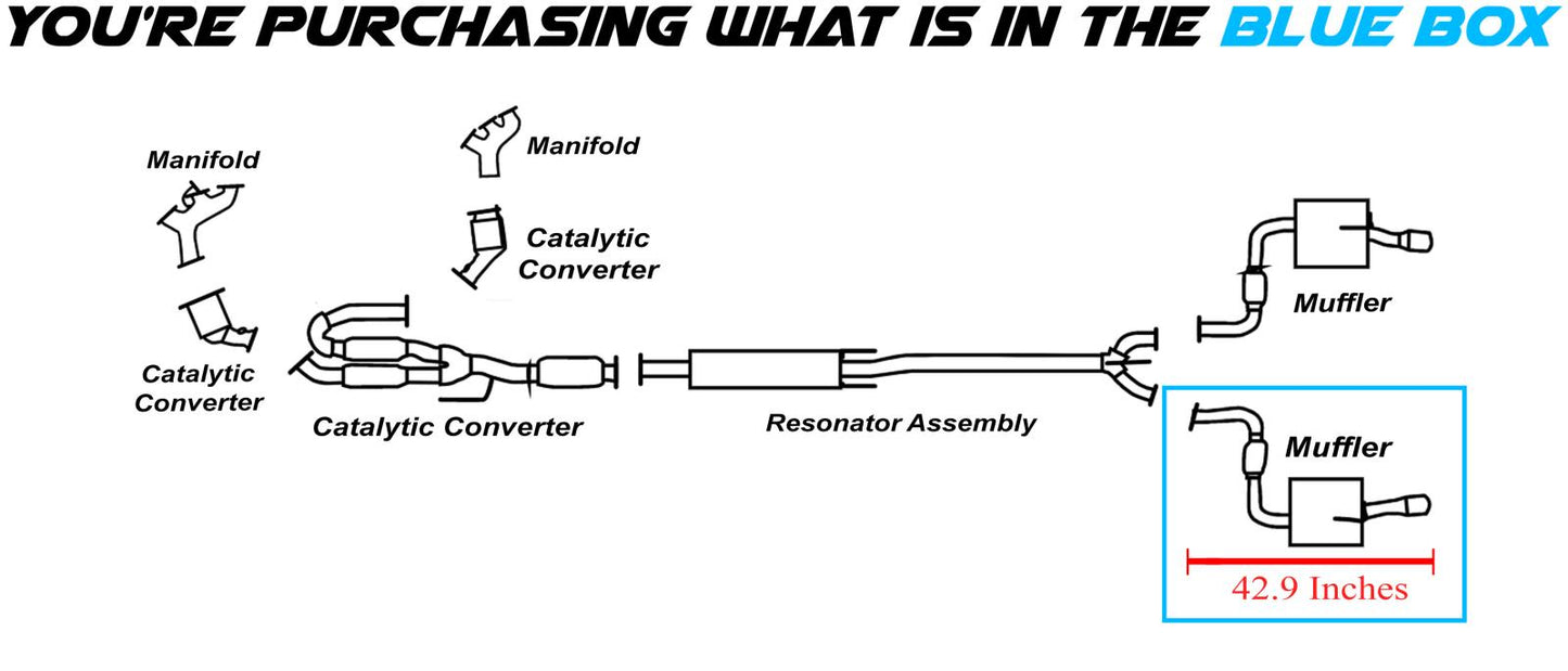 2009-2017 Nissan Maxima 3.5L Exhaust Muffler | Driver-side