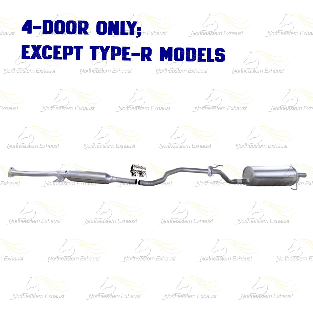 1996-2001 Acura Integra 1.8L Resonator Pipe and Muffler Exhaust  - For Vehicles with 4 Door