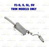 2013-2019 Nissan Sentra 1.8L Exhaust Resonator Pipe and Muffler