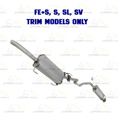 2013-2019 Nissan Sentra 1.8L Exhaust Resonator Pipe and Muffler