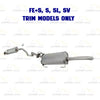 2013-2019 Nissan Sentra 1.8L Exhaust Resonator Pipe and Muffler