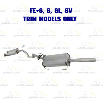 2013-2019 Nissan Sentra 1.8L Exhaust Resonator Pipe and Muffler