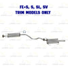 2013-2019 Nissan Sentra 1.8L Exhaust Resonator Pipe and Muffler