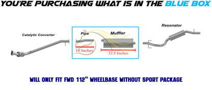 2002-2004 Pontiac Montana 3.4L Exhaust Pipe and Muffler