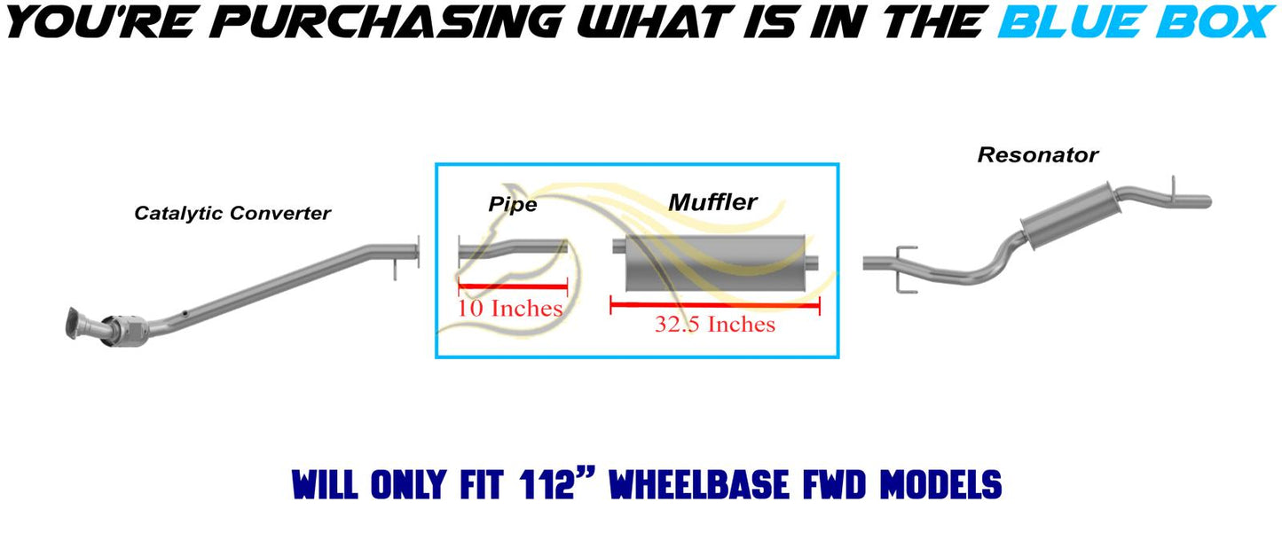 2002-2004 Chevrolet Venture 3.4L Exhaust Pipe and Muffler
