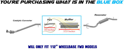 2002-2004 Chevrolet Venture 3.4L Exhaust Pipe and Muffler
