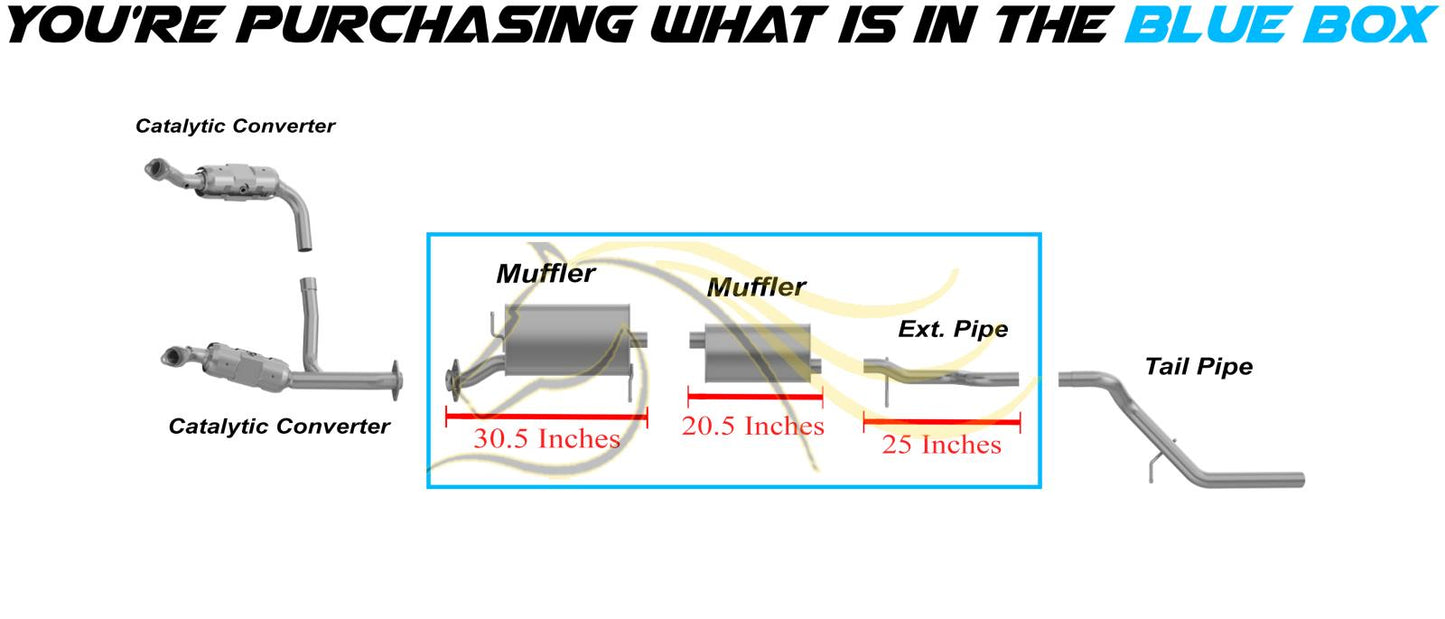 2006-2010 Mercury Mountaineer 4.6L Front & Rear Muffler with Extension Pipe