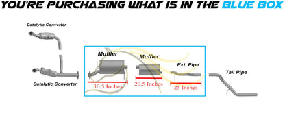 2006-2010 Mercury Mountaineer 4.6L Front & Rear Muffler with Extension Pipe