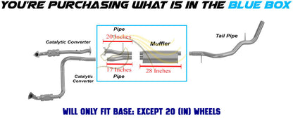 2002-2006 Cadillac Escalade 6.0L Pair of Exhaust Pipe and Muffler