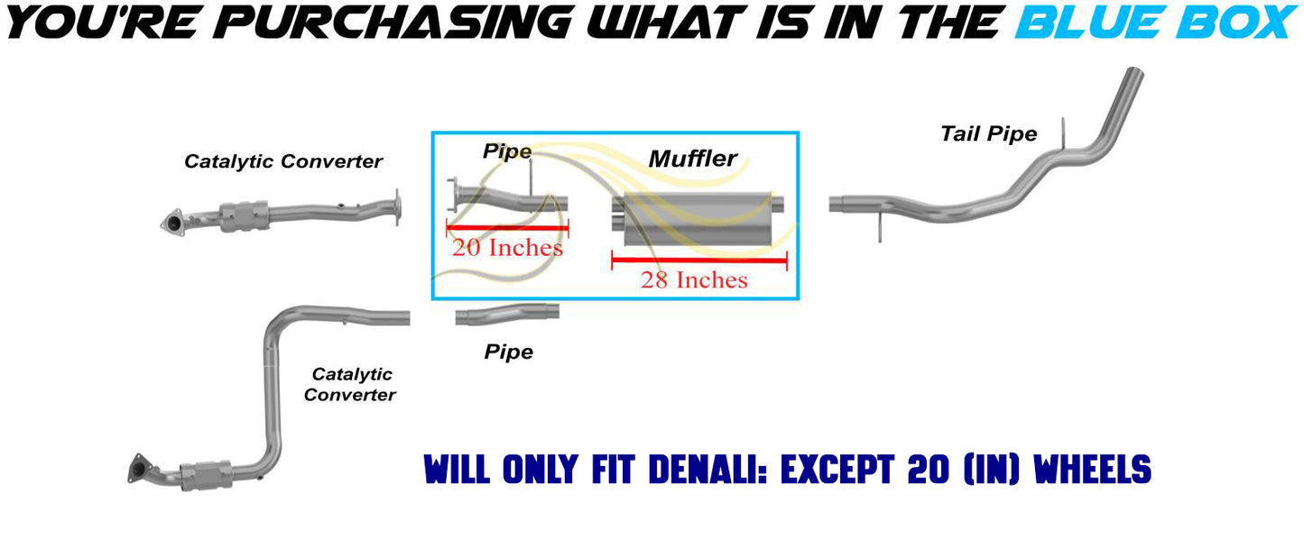 2001-2006 GMC Yukon 6.0L Passenger-side Exhaust Pipe and Muffler