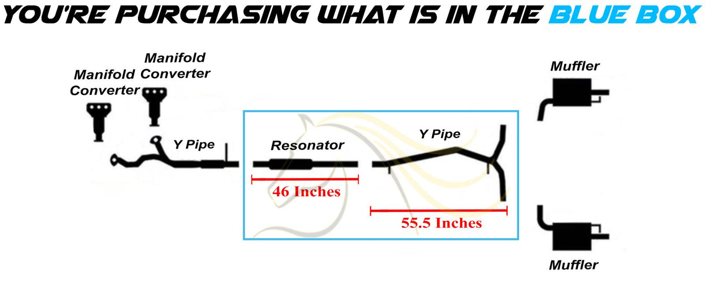 2013-2019 Ford Flex 3.5L Exhaust Resonator with Y Pipe