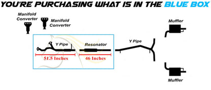 2013-2019 Ford Flex 3.5L Front Exhaust Y Pipe and Resonator