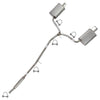 2013-2019 Ford Flex 3.5L Exhaust Resonator Y Pipe and Pair of Muffler