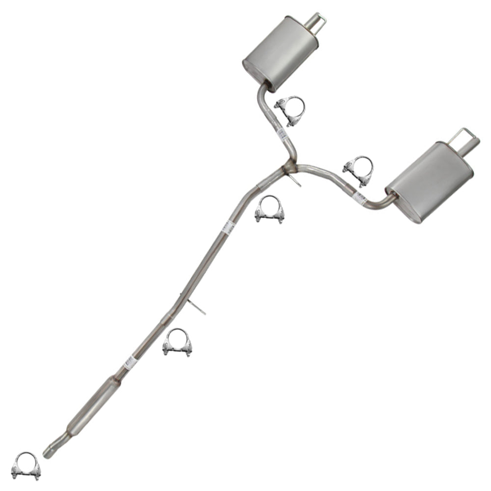 2013-2019 Ford Flex 3.5L Exhaust Resonator Y Pipe and Pair of Muffler