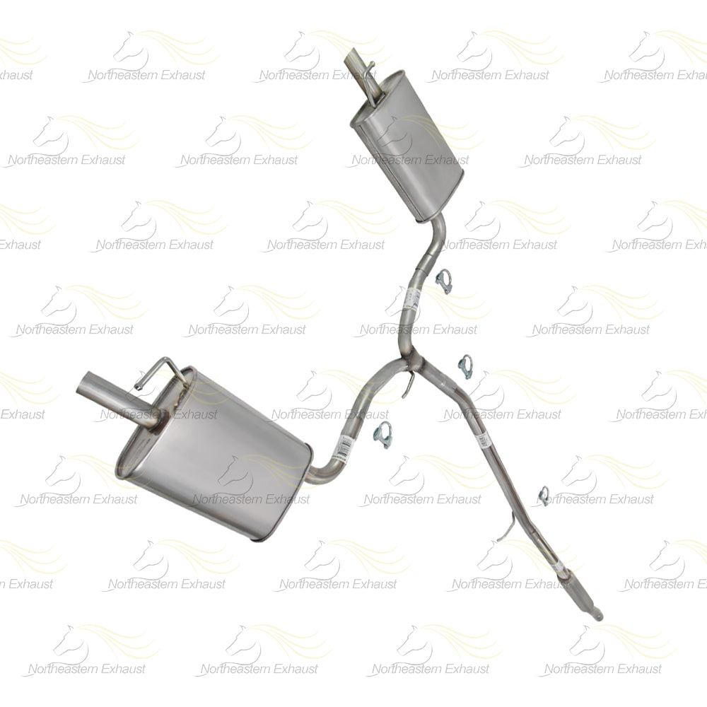 2013-2019 Ford Flex 3.5L Exhaust Resonator Y Pipe and Pair of Muffler