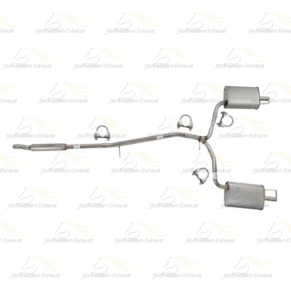 2013-2019 Ford Flex 3.5L Exhaust Resonator Y Pipe and Pair of Muffler