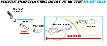2012-2013 Kia Soul 2.0L Exhaust Pipe, Resonator and Muffler