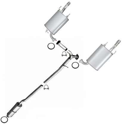 2005-2012 Toyota Avalon 3.5L Exhaust Resonator Pipe and Pair of Muffler