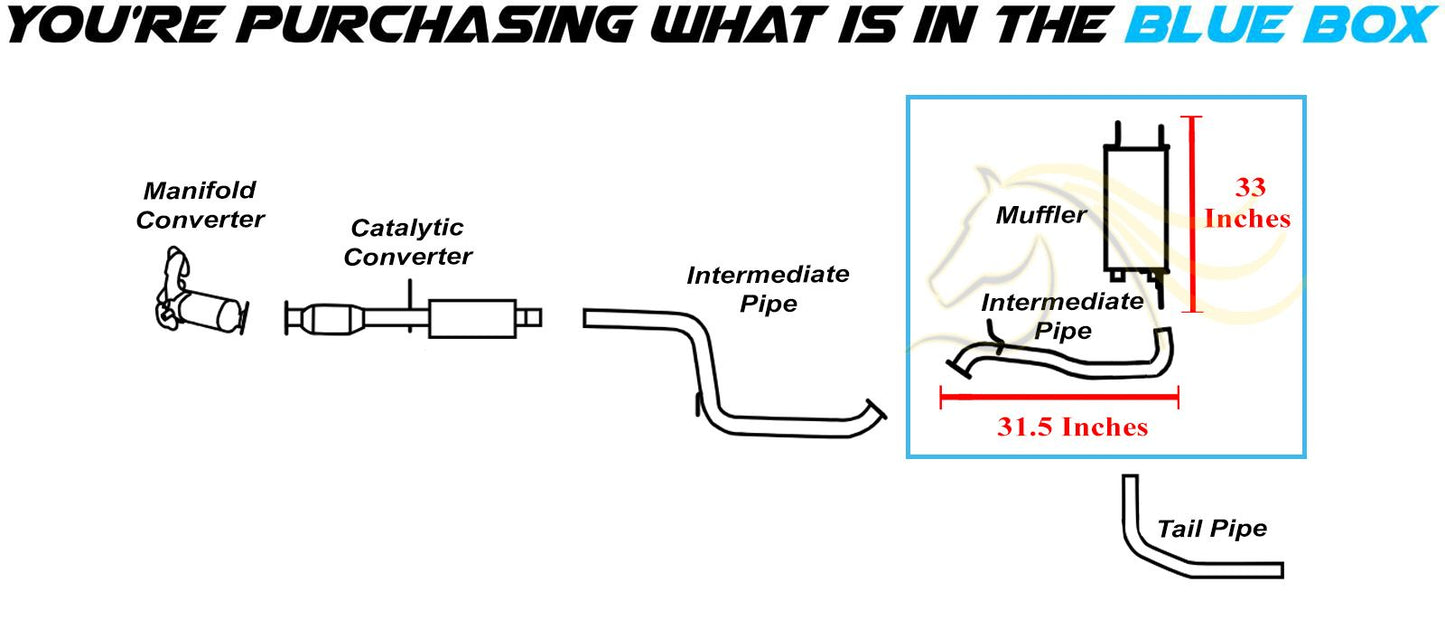 2010-2013 Mazda 3 2.0L Exhaust Intermediate Pipe and Muffler