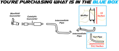2010-2013 Mazda 3 2.0L Exhaust Muffler and Tail Pipe