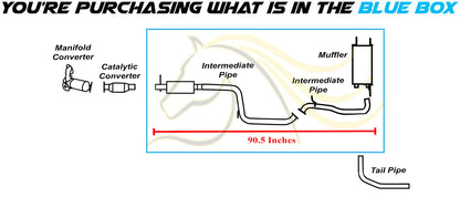 2010-2013 Mazda 3 2.0L Exhaust Pipes and Muffler