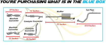 2010-2012 Toyota FJ Cruiser 4.0L Complete Exhaust System Kit with Catalytic