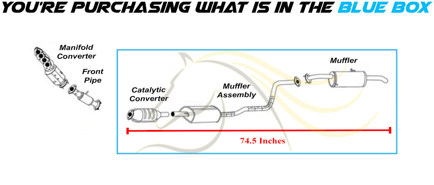 2014-2018 Kia Soul 2.0L Exhaust Catalytic with Mufflers Assembly