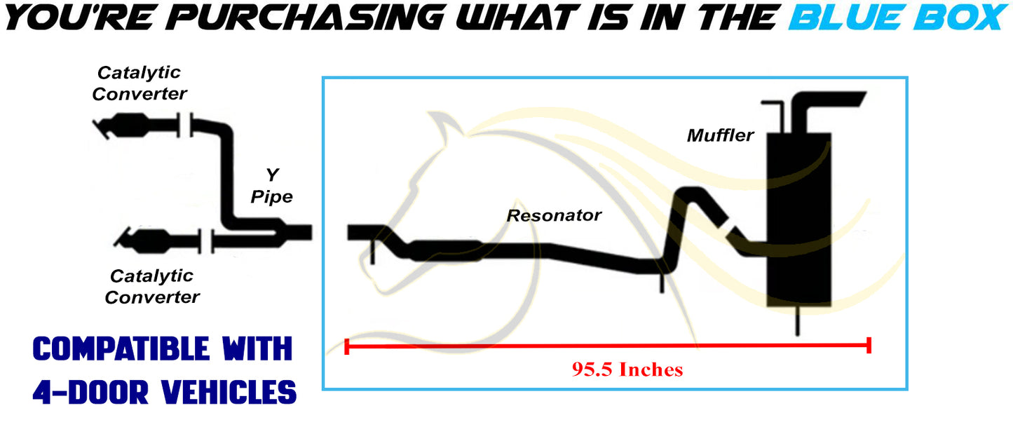 2012-2017 Jeep Wrangler 3.6L Exhaust Resonator Pipe and Muffler